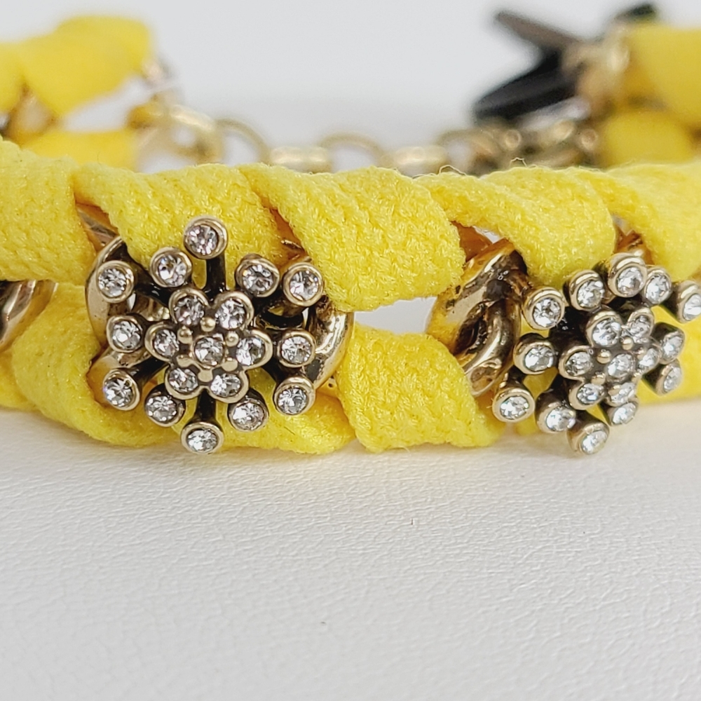 J.Crew Yellow Crystal Rhinestone Bracelet - Picture 2 of 8